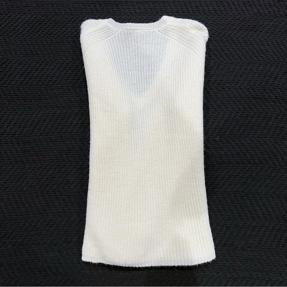 J. Crew Alpaca Wool Blend Neutral Cream V Neck Relaxed Fit Sweater Women’s Small - Picture 2 of 5